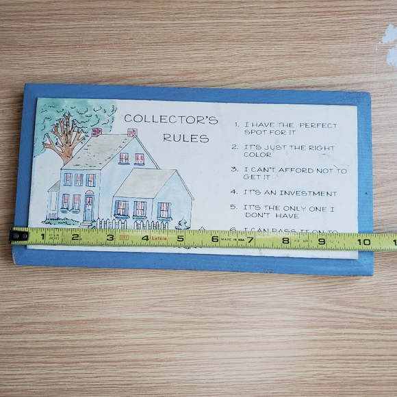 Collectors Rules Wall Decor Sign Vintage‎ - Picture 2 of 7